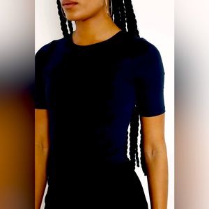 MATTE BLACK SHORT SLEEVE CROP - LIMITED Blackmilk
